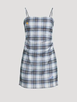 Mini Dress In Plaid Print
