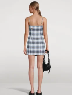 Mini Dress In Plaid Print