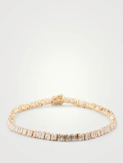 Mini Fireworks 18K Rose Gold Tennis Bracelet With Diamonds