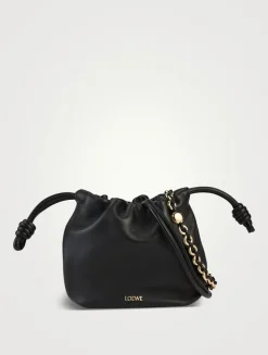 Mini Flamenco Leather Purse With Donut Chain