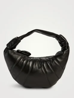 Mini Fortune Croissant Leather Shoulder Bag