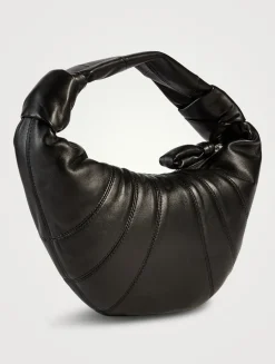 Mini Fortune Croissant Leather Shoulder Bag