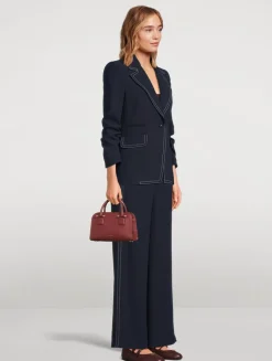 Mini Georgia Leather Crossbody Tote Bag