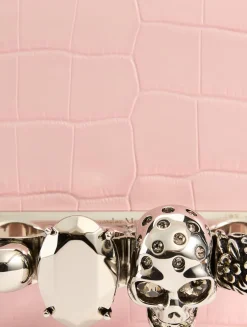 Mini Jewelled Croc-Embossed Leather Satchel