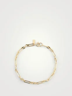Mini 14K Gold Mixed Chain Bracelet