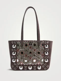 Mini Nellcôte Embellished Suede Shoulder Bag