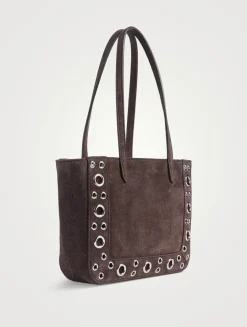Mini Nellcôte Embellished Suede Shoulder Bag