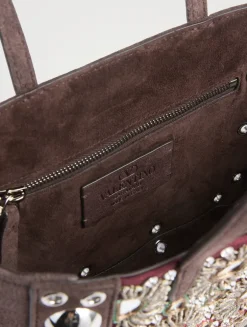 Mini Nellcôte Embellished Suede Shoulder Bag