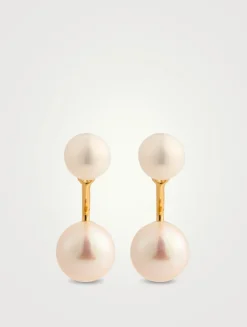 Mini Pearl Studs And Ear Jacket Set