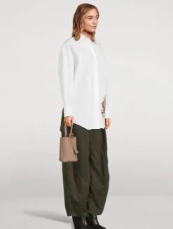 Mini Pebble Leather Bucket Bag