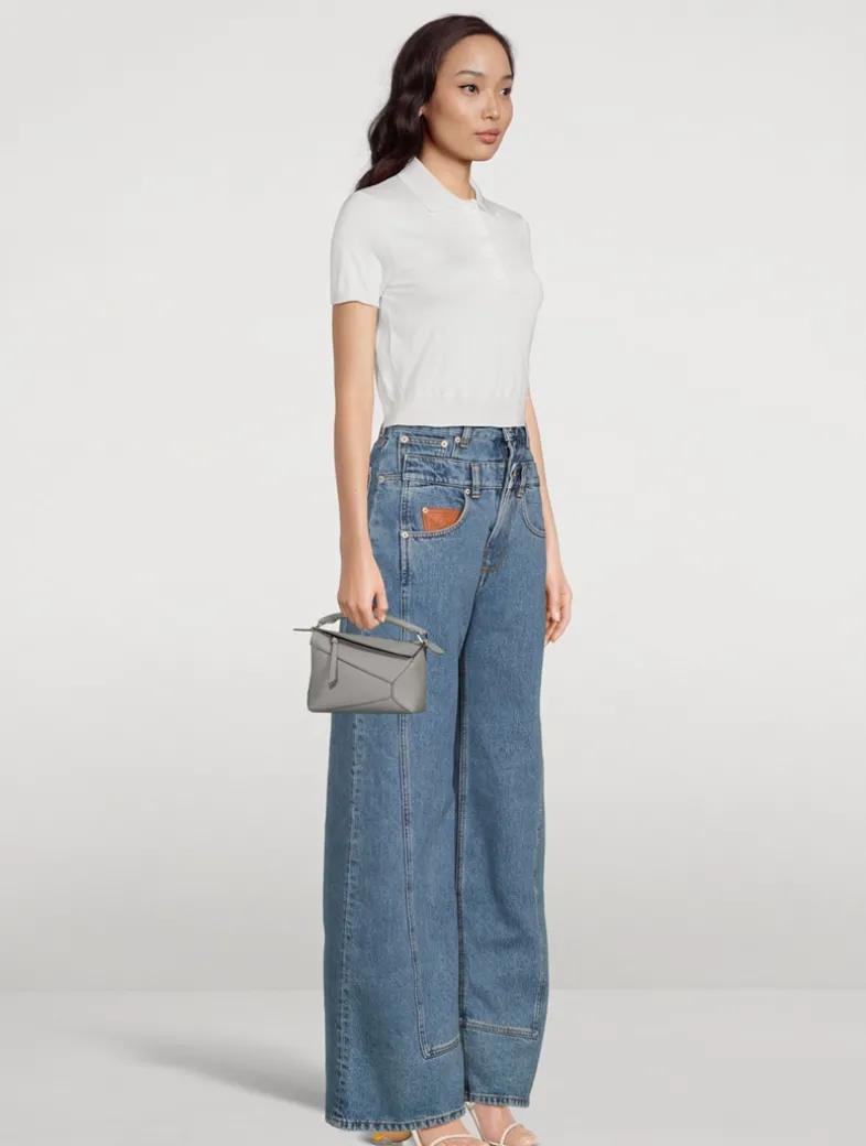 Mini Puzzle Edge Leather Bag