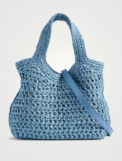 Mini Raffia Tote Bag