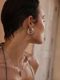 Mini Ridged Amalfi Hoop Earrings