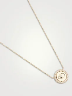 Mini Royale 14K Gold Evil Eye Necklace With Diamonds