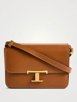 Mini T Timeless Leather Crossbody Bag