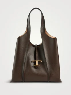 Mini T Timeless Leather Shoulder Bag