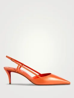 Miss Z Leather Slingback Pumps