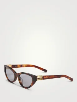 Miu Glimpse Oval Sunglasses