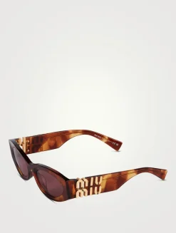 Miu Glimpse Oval Sunglasses
