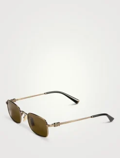 Miu Miu Logo Rectangular Sunglasses
