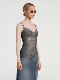 Miu Miu Logo Rectangular Sunglasses