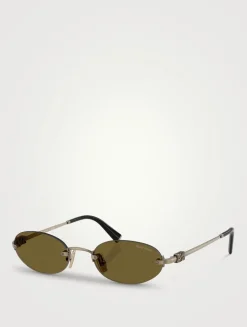 Miu Regarde Oval Sunglasses