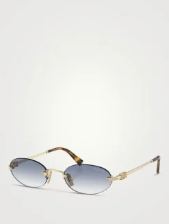 Miu Regarde Oval Sunglasses