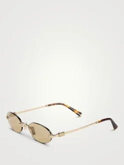 Miu Regarde Oval Sunglasses