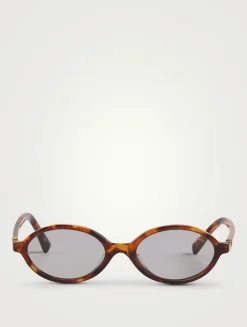 Miu Regarde Oval Sunglasses