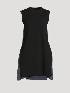 Mixed-Media Mini Dress