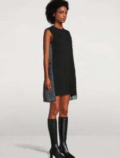 Mixed-Media Mini Dress