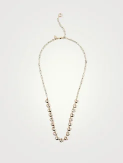 Mélia 14K Gold Tennis Necklace With White Topaz