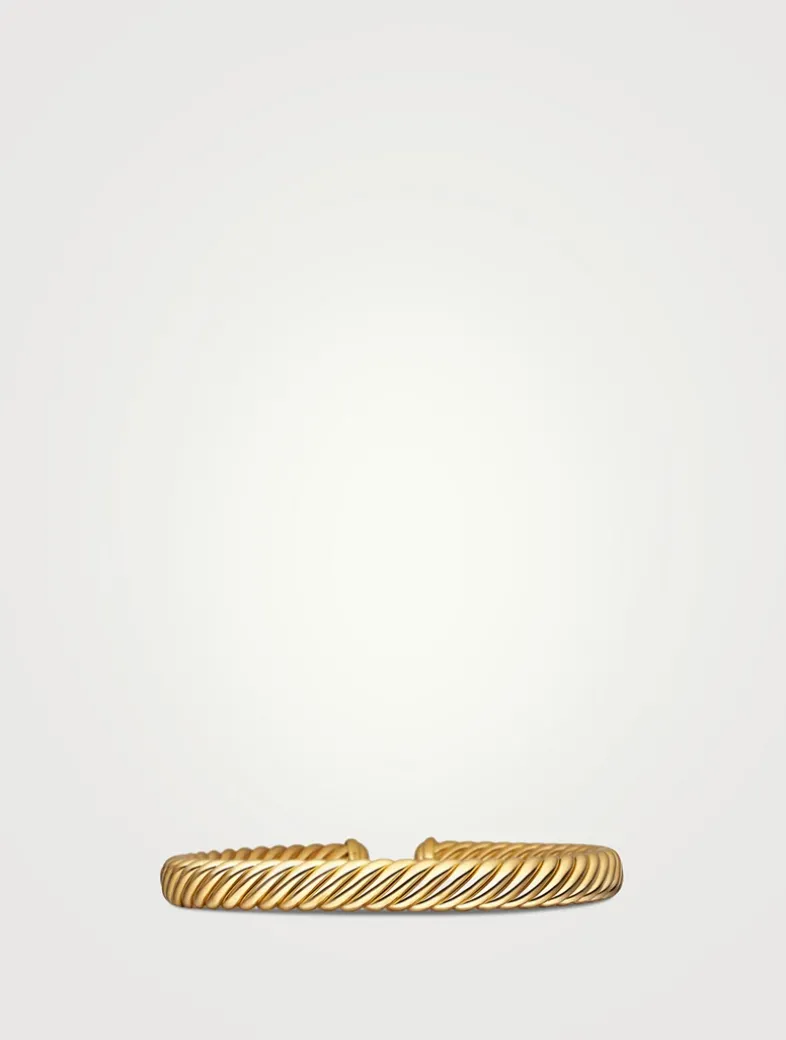 Modern Oval Cablespira® Bracelet In 18k Yellow Gold, 7mm