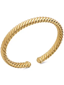 Modern Oval Cablespira® Bracelet In 18k Yellow Gold, 7mm