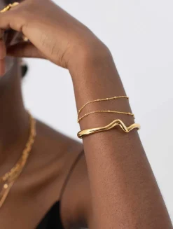 Molten Wave Cuff Bracelet