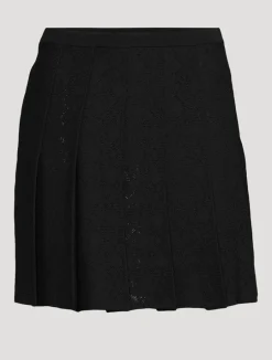 Monogram 72 Jacquard Pleated Mini Skirt