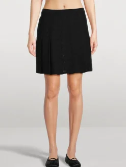 Monogram 72 Jacquard Pleated Mini Skirt