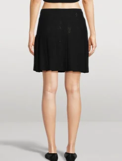 Monogram 72 Jacquard Pleated Mini Skirt