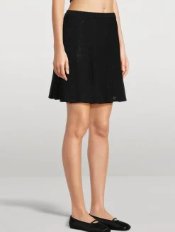 Monogram 72 Jacquard Pleated Mini Skirt
