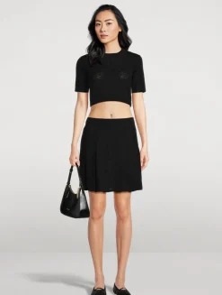 Monogram 72 Jacquard Pleated Mini Skirt