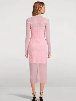 Monogram 72 Tulle Midi Dress