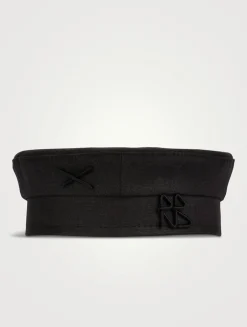 Monogram-Embellished Baker Boy Cap