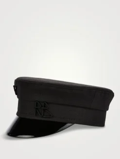 Monogram-Embellished Baker Boy Cap