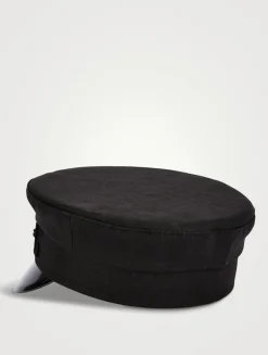 Monogram-Embellished Baker Boy Cap