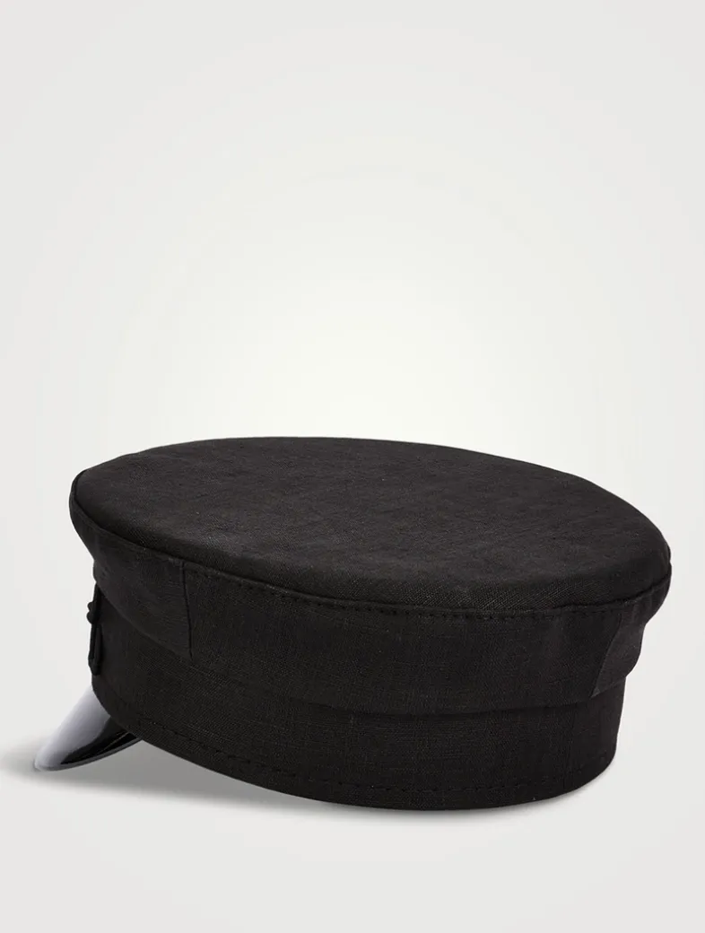 Monogram-Embellished Baker Boy Cap