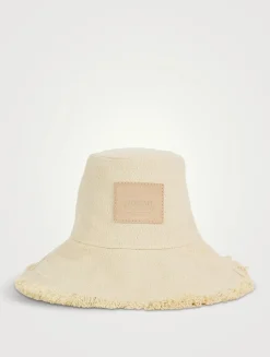 Monogram-Embellished Wide-Brim Bucket Hat