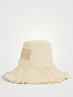 Monogram-Embellished Wide-Brim Bucket Hat