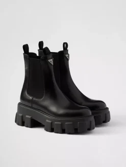 Monolith Brushed Leather Chelsea Boots