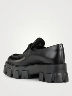 Monolith Leather Platform Loafers