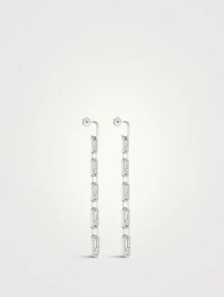 Move Link 18K Rose Gold Multi Pendant Earrings With Diamonds